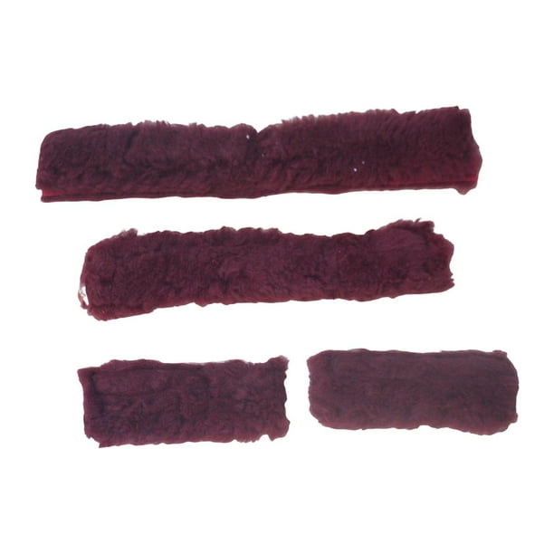 Fundas para cabestro de caballo de 4 piezas, suaves, fáciles de cuidar, ligeras y transpirables. Rojo oscuro