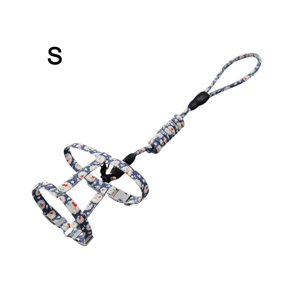 Cat Harness Leash Set Escape Proof Cat IShaped Chest Harness Adjustable Outdoor Walking With