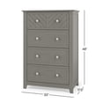 thumbnail image 6 of Child Craft Atwood 42" Interlocking 4-Drawer Chest for Nursery or Bedroom, Chevron Design, Anti-Tip Kit, Lunar Gray, 6 of 8