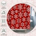 thumbnail image 4 of Red Fallen Snowflake Bathroom Shower Curtain Set Snow Winter Holiday Merry Christmas Decorative Bathroom Curtains 72x84 Inch with Hooks Waterproof Polyester Bath Curtains Shower with Hooks, 4 of 6