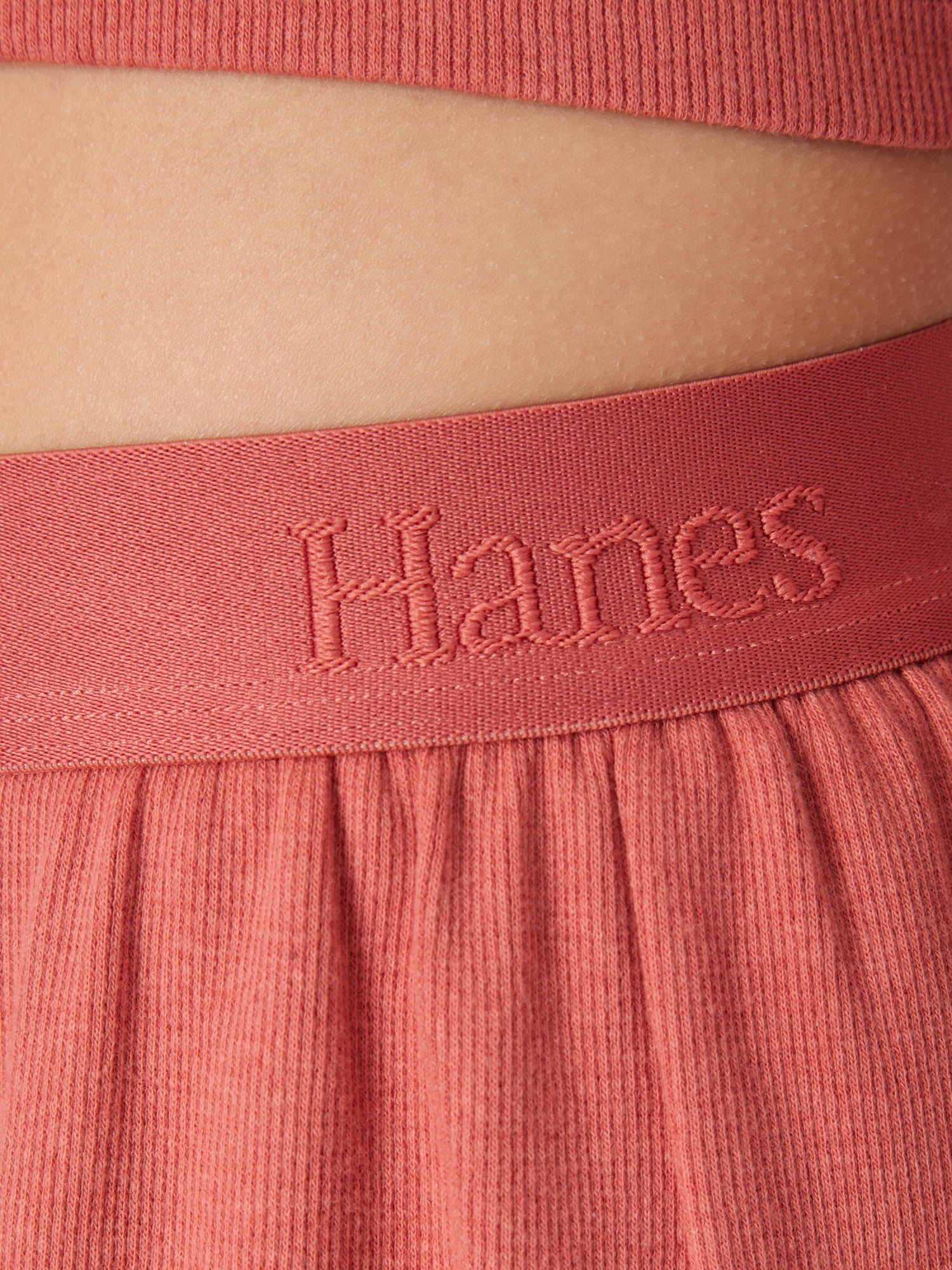 Hanes Originals Women's SuperSoft Comfywear Rib Sleep Shorts, Sizes S to 2X