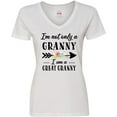 thumbnail image 3 of Inktastic I'm Not Only a Granny I'm a Great Granny with Flowers Women's V-Neck T-Shirt, 3 of 5
