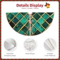 thumbnail image 3 of Fotbe Green Mosaic Glass Pattern Christmas Tree Skirt, Tree Skirts Plush Christmas Decorations, Christmas Tree Skirts Xmas Decorations Holiday Party Decor-48", 3 of 6