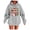 Grey, variant on NinXxx Women's Letter Print Hooded Sweatshirt Long Sleeve Pullover Top Beige XXXL