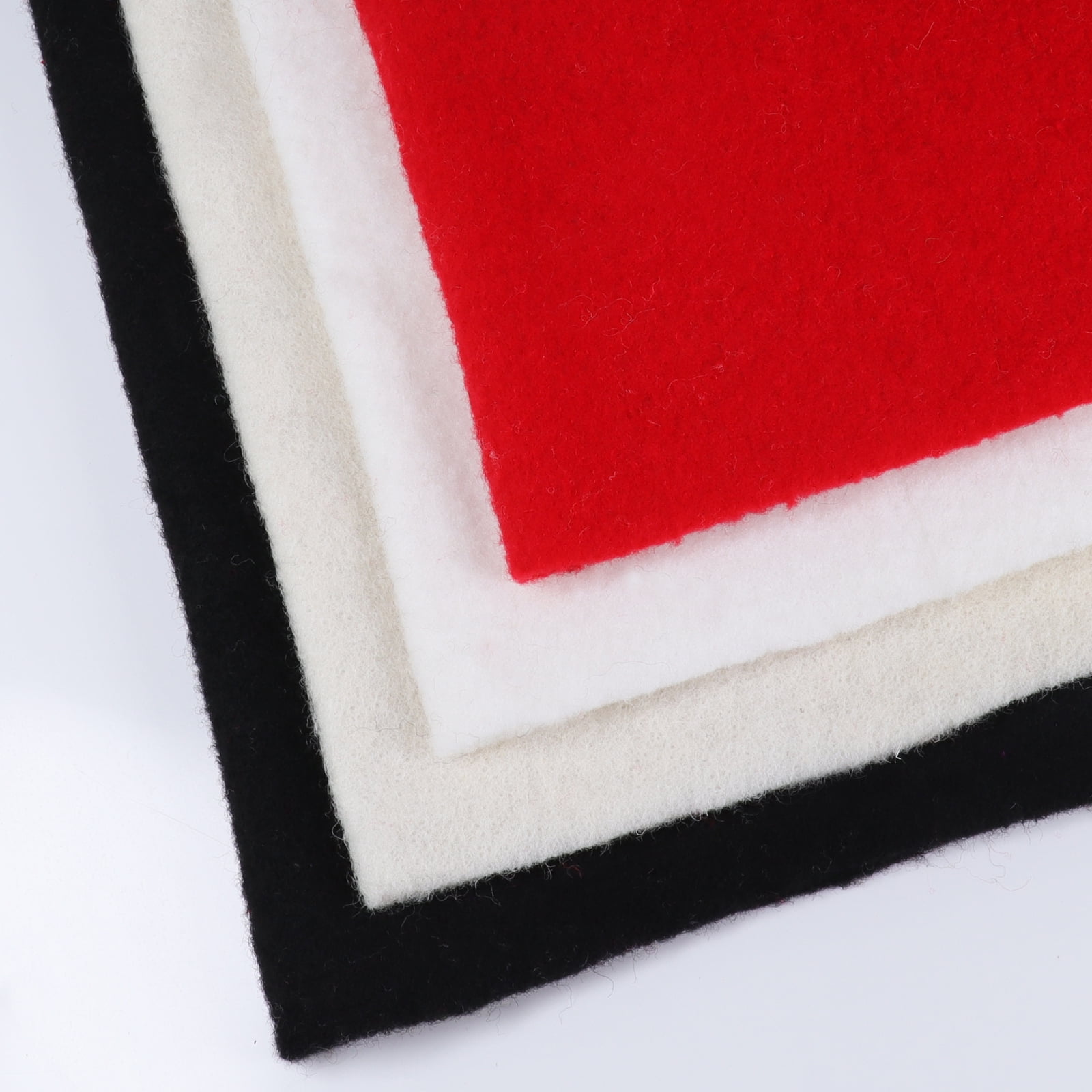 Wool Felt Pre Felted Wool Fabric for Padding,DIY Craftwork Sewing,Wet/Needle Felting (White 1 Yard)
