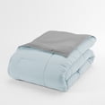thumbnail image 6 of Noble Linens Soft 3-Piece Aqua & Gray Reversible All Season Lightweight Down Alternative Comforter Set, King/Cal King, 6 of 6