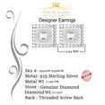 thumbnail image 4 of King of Bling's Aretes Para Hombre 925 White Silver 0.25ct Diamond Women's/ Men's Stud Earrings, 4 of 12