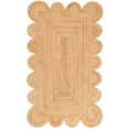 thumbnail image 2 of Sivi 3 x 5 Feet Handmade Scallop Braided Jute Rug - Natural Jute Area Rug, 2 of 15