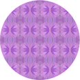 thumbnail image 1 of Ahgly Company Tapis Rond Lavable en Machine Intérieur Transitionnel Violet Violet, 5 Pieds Rond, 1 of 7