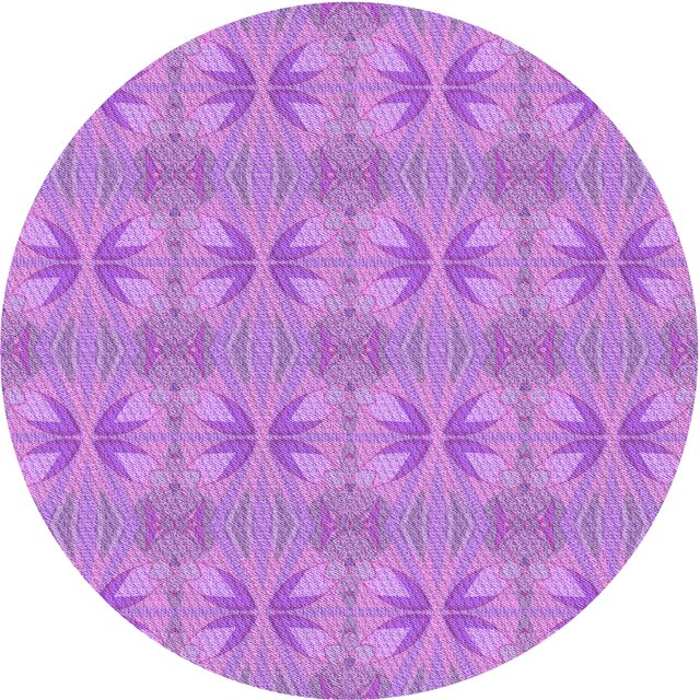 Ahgly Company Tapis Rond Lavable en Machine Intérieur Transitionnel Violet Violet, 5 Pieds Rond