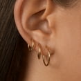 thumbnail image 3 of 13mm Gold Hoop Earrings Stainless Steel Minimalist Stackable Classic Retro Style, 3 of 4