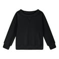 thumbnail image 4 of LIUYUNNN Kids Sweatshirt Long Sleeve Pullover Black Sweatshirt Kids Oversized Crewneck Sweatshirts Warm Fall Winter Clothes Sweatshirt for Girls 5-6 Years Boys Girls Fall Outfits, 4 of 6