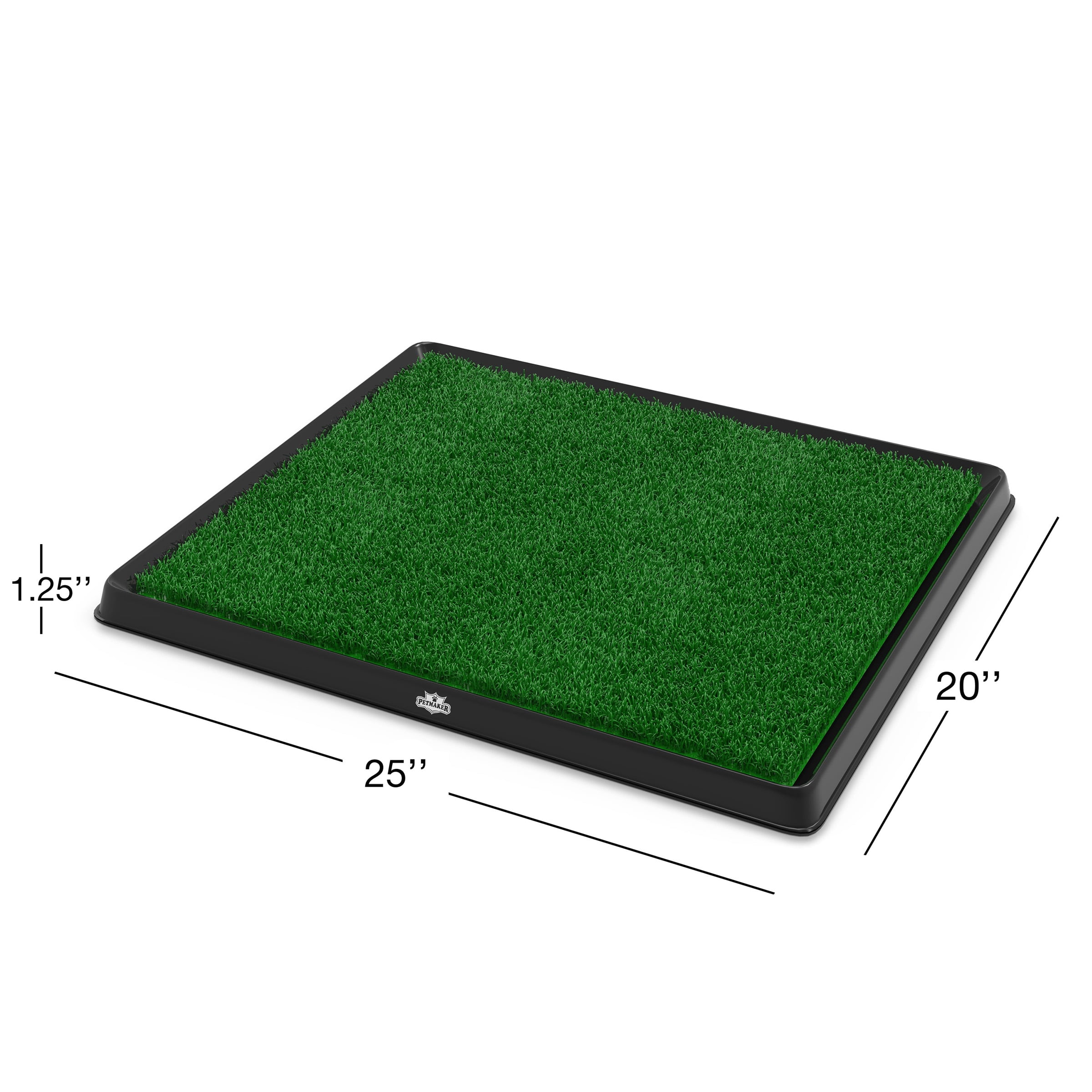 Artificial Grass Puppy Pad for Dogs and Small Pets ? Reusable Potty Training Pad with Tray ? Dog Housebreaking Supplies by PETMAKER (20 x 25)