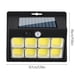 thumbnail image 3 of Lámpara solar exterior con sensor de movimiento, apliques solares de pared, 3 modos de iluminación, iluminación de seguridad para jardín, patio, pared, montaje en poste, resistente al agua,, 3 of 8
