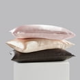 thumbnail image 4 of Nvzi 3 fundas de almohada de seda sintética. Lujosa y ligera, funda de almohada de tela seleccionada, protege tus dulces sueños. 18,9 x 29,13 pulgadas (blanca)., 4 of 5
