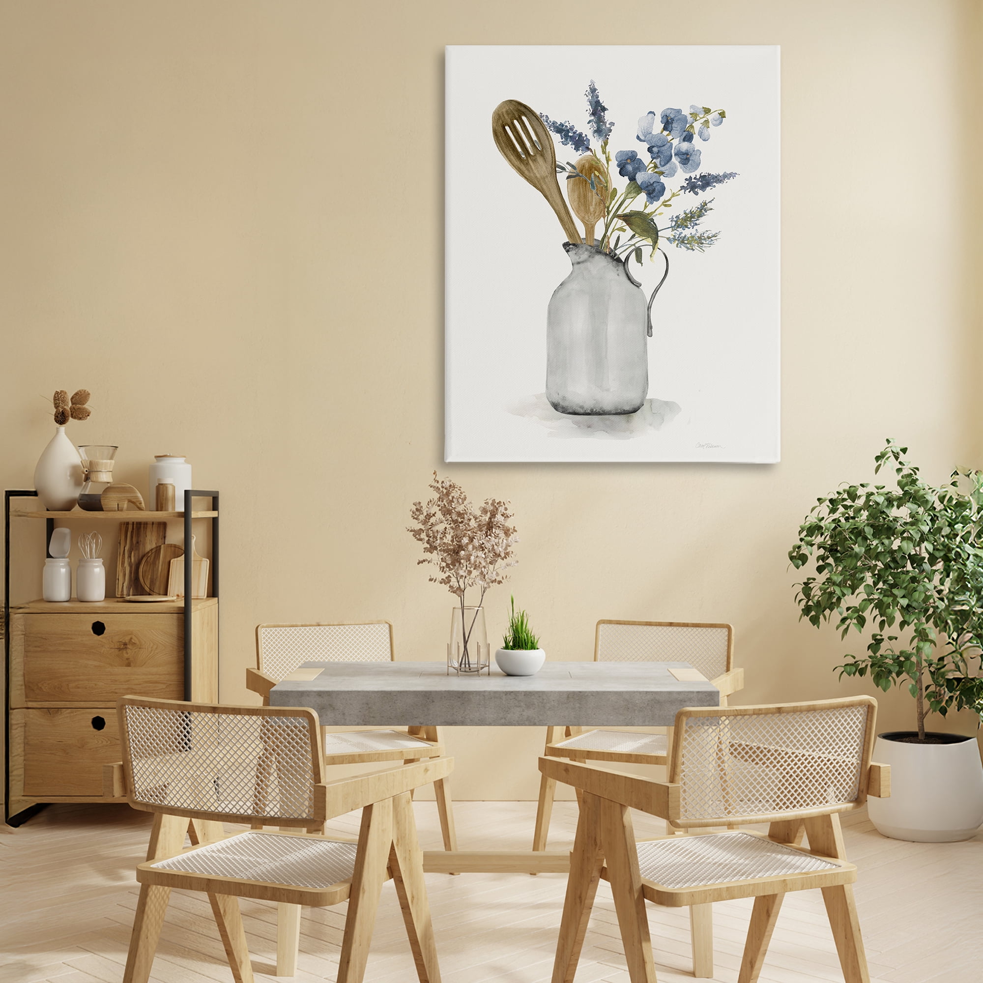 Stupell Industries Vintage Pitcher with Utensils Canvas Wall Art, design by Carol Robinson