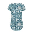 thumbnail image 6 of Dezsed Womens Henley Casual Blouse Button T Shirts Clearance Womens Casual Tops V- Neck Hide Belly Short Sleeve T-Shirts Cute Flowy Tunic Blouses Sky Blue L, 6 of 7