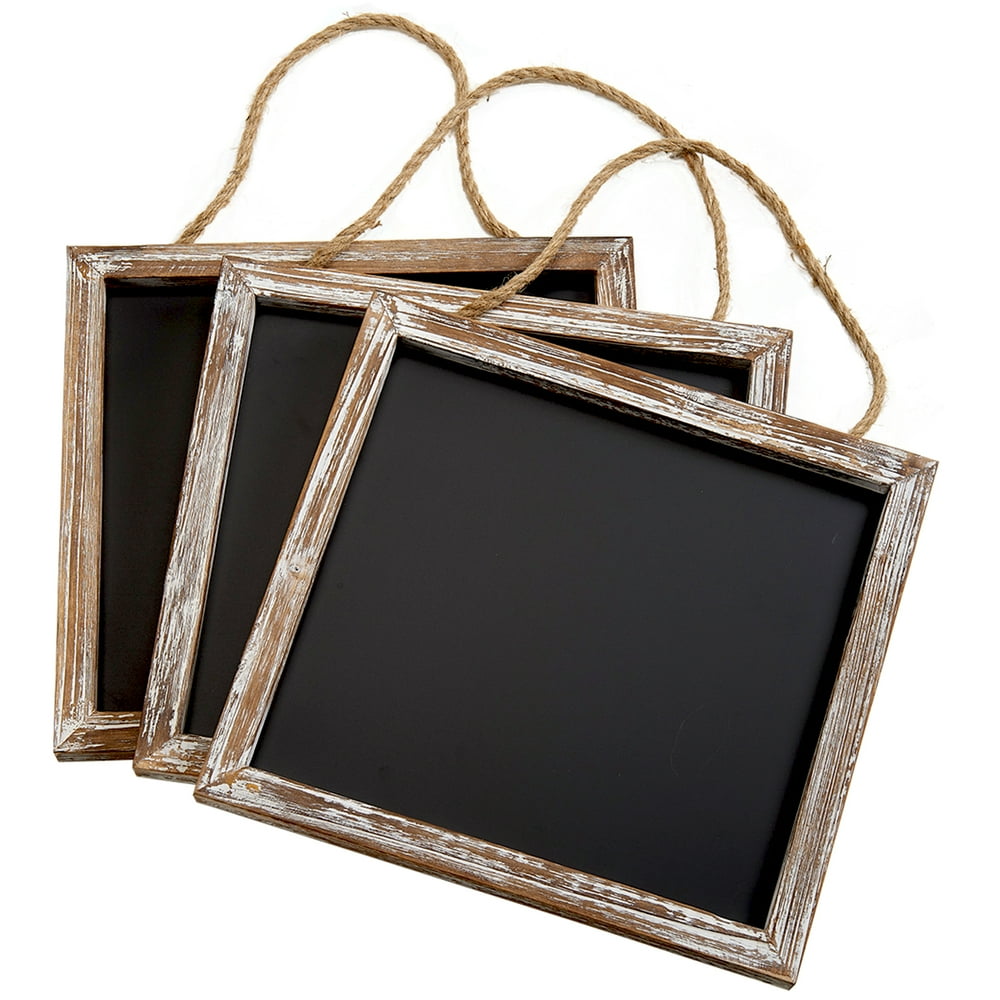 Barnyard Designs Rustic Distressed Wood Framed Wall Hanging Chalkboard Sign
