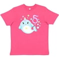 thumbnail image 3 of Inktastic Happy 5th Birthday with Cute Narwhal Stars and Bubbles Youth T-Shirt, 3 of 5