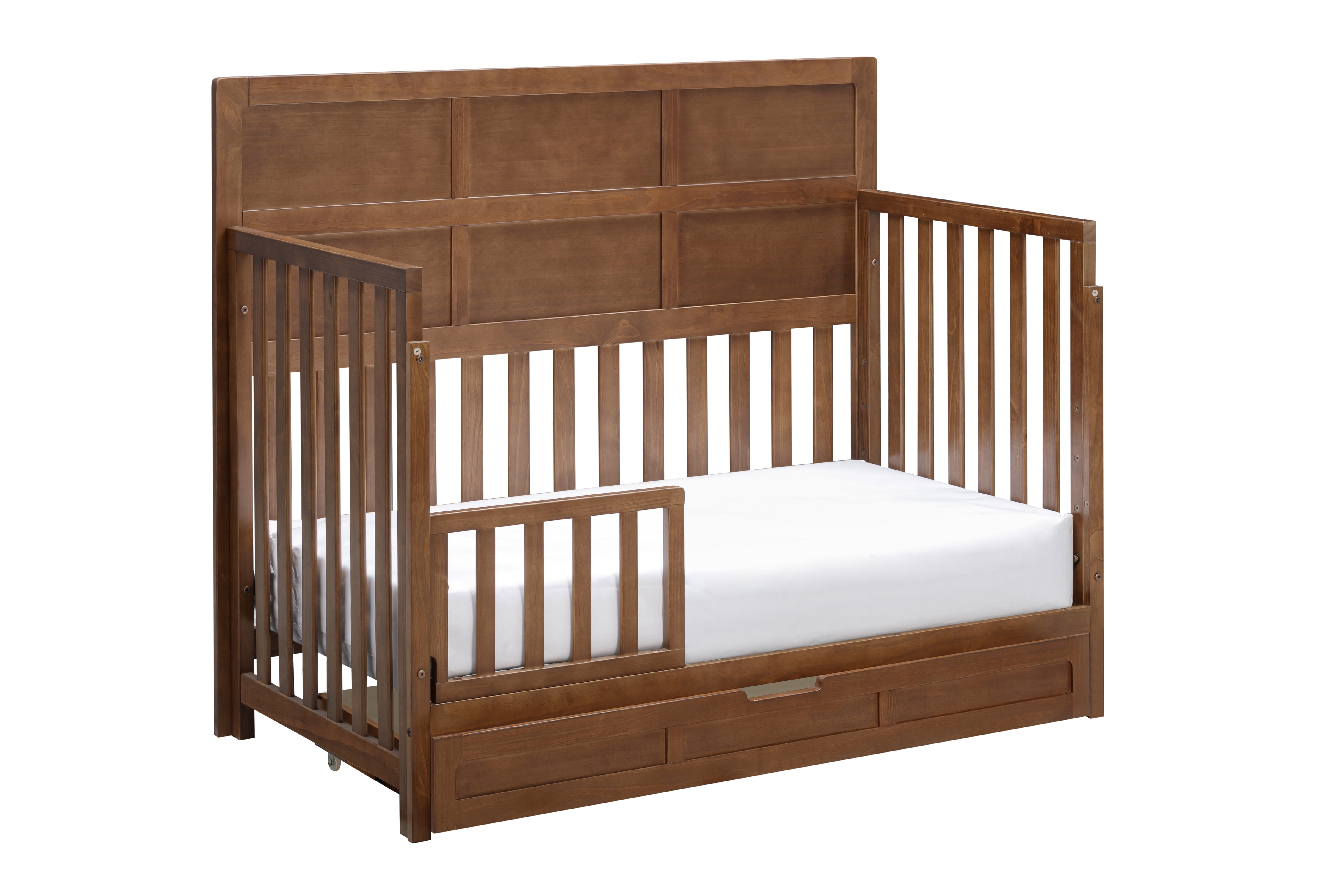 Suite Bebe Reign 4-in-1 Full Panel Crib in Walnut