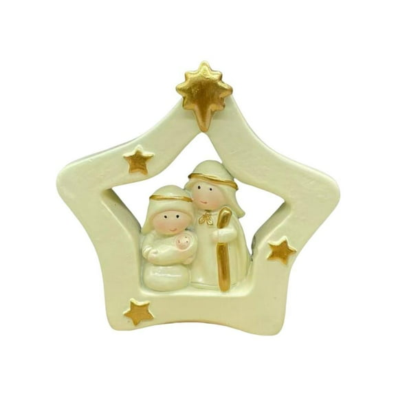 CoudarTitie Miniature Nativity Scene Set Cabinet Centerpiece Ornament Holy Family Statue