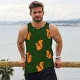 thumbnail image 6 of Gukieu Bold Squirrel Silhouettes Print Men's Quick Dry Fitness Vest, Round Neck Sleeveless Fitness Bodybuilding Top-Small, 6 of 7