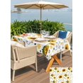 thumbnail image 5 of Outdoor Tablecloths with Umbrella Hole & Zipper, Sunflower Rectangle Tablecloth 52x70 Inch, Summer Botanical Farmhouse Floral Elegant Waterproof Table Cloth, Patio/Pool/Picnic Table Covers, 5 of 8