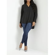 ELOQUII Women's Plus Size Easy V-Neck Tunic