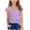 Purple, variant on Girls Shirts Summer Casual Short Sleeve Top with Hollow Out Lace and Flutter Sleeve Design Round Neck Tee for Big Kids Black 5 Years-6 Years