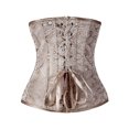 thumbnail image 3 of SAYFUT Women's Vintage Jacquard With Pattern Lace Boned Underbust Corset Busiter Top Bodice, 3 of 7