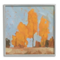Stupell Industries Autumn Trees Brilliant Orange Leaves Soft Blue Sky, 24 x 24, Designed by Jacob Green