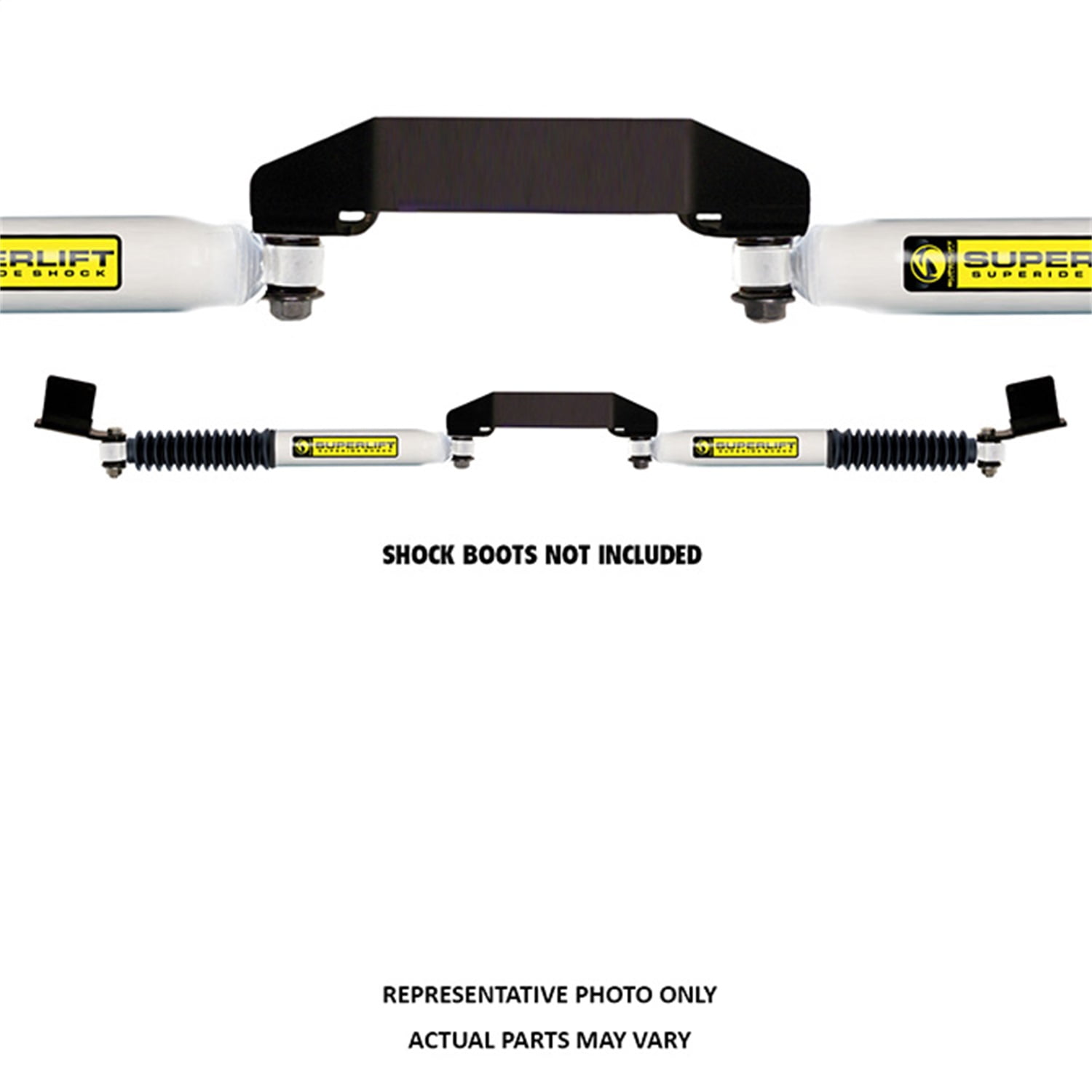 Superlift 92694 Superide Dual Steering Stabilizer Kit; Hydraulic