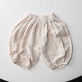 thumbnail image 3 of RUTAYY Toddler Girls Long Pants Elastic Waist Solid Color Elastico Casual Lightweight Thin Holiday Trendy Trousers, 3 of 5