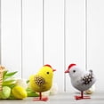 thumbnail image 5 of CoreLiving Easter Chick Decor Plush Chicken Figurines Set for Home Farmhouse Spring Table Decoration, Adorable Faux Fur Family Chicks in Neutral Tones for Indoor Office Shelf Ornament, 5 of 5