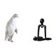 thumbnail image 5 of Escultura de pingüino,Escultura de pingüino para decoración nórdica del hogar,Figura de escritorio,Escultura abstracta de pensador para decoración de oficina y hogar.,Figura decorativa de, 5 of 8