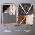 thumbnail image 4 of 5 Piece Hardside Luggage Set: 28 Inch Spinner Suitcase, 24 Inch Rolling Luggage, 20" Carry-On Suitcase, Toiletry Kit & Expandable Tote Bag, 4 of 9
