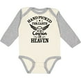 thumbnail image 3 of Inktastic Handpicked for Earth by My Cousin in Heaven with Angel Wings Boys or Girls Long Sleeve Baby Bodysuit, 3 of 5