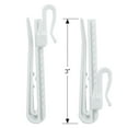 thumbnail image 3 of TWOPAGES Curtain Adjustable Pin Hooks, White Pinch Pleat Drape Hooks  (Pack of 32), 3 of 4
