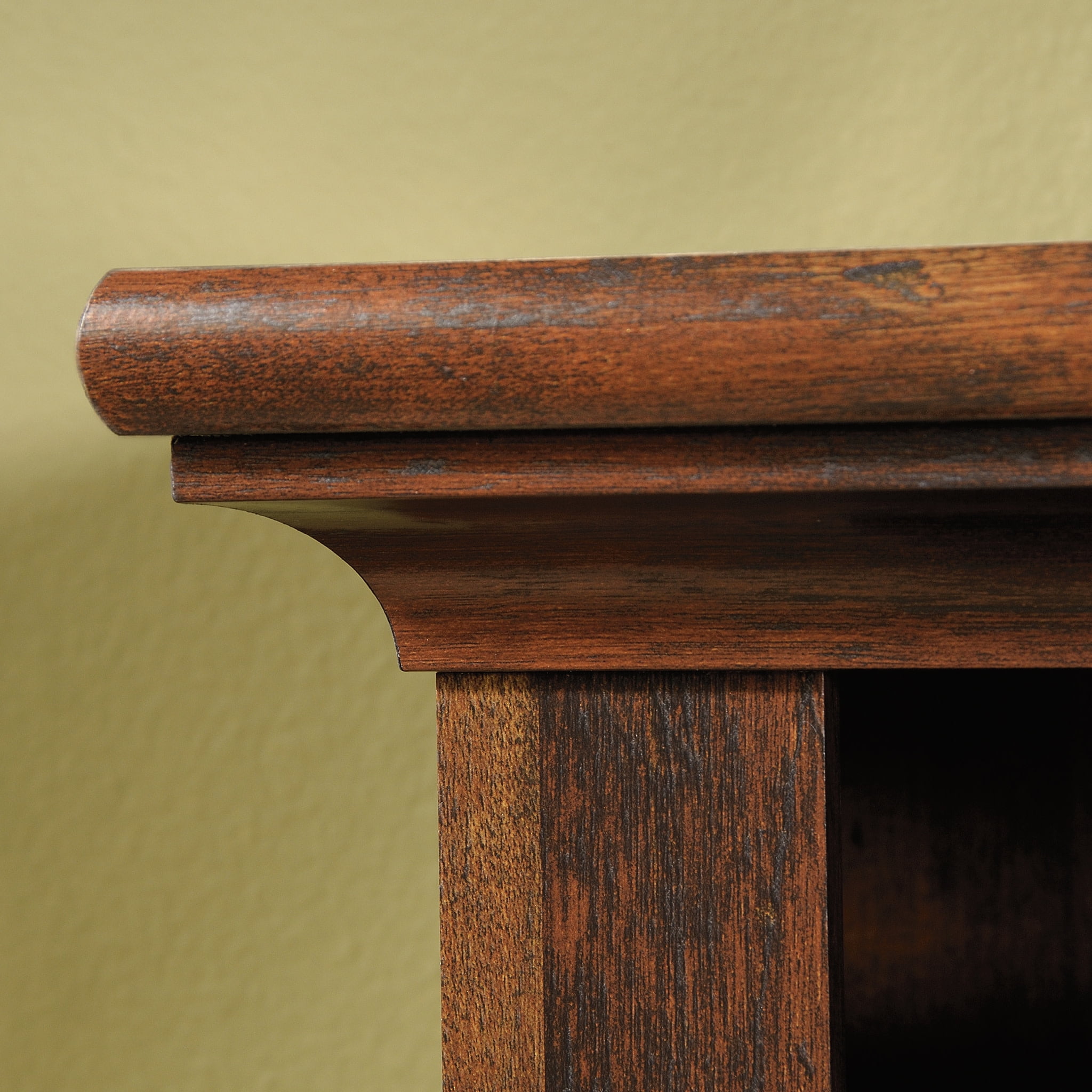 Sauder Harbor View Computer Desk with Hutch, Curado Cherry Finish