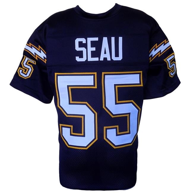 Sports Integrity 15911 Junior Seau Unsigned Custom Blue Pro-Style