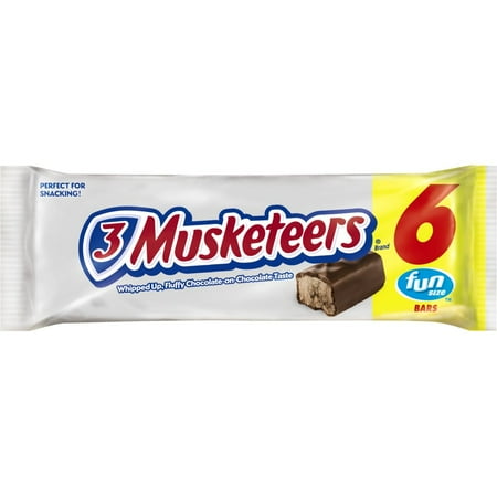 3 MUSKETEERS Chocolate Fun Size Chocolate Bars Candy Pack, 2.93 oz 6 Pack