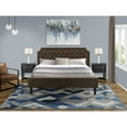 thumbnail image 7 of East West Furniture Granbury Engineered Wood King Platform Bed in Dark Brown, 7 of 7