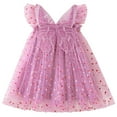 thumbnail image 3 of Jinhomg Tulle Dresses for Toddler Girl Cute Polka Dot Midi Dress Baby Kids Casual Comfy Sleeveless Summer Fall Dresses Prime Deals Today Clearance Purple 2-3 Years, 3 of 10