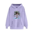 thumbnail image 4 of Christmas Hoodie for Women Trendy Winter Xmas Tree Sweatshirt Loose Vintage Holiday Top Vacation Long Sleeve Funny Tops Casual Pullover, 4 of 4