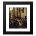 thumbnail image 2 of Alfred Dehodencq 20x23 Black Modern Framed Museum Art Print Titled - Charlotte Corday Arrested After the Murder of Marat (1853), 2 of 5