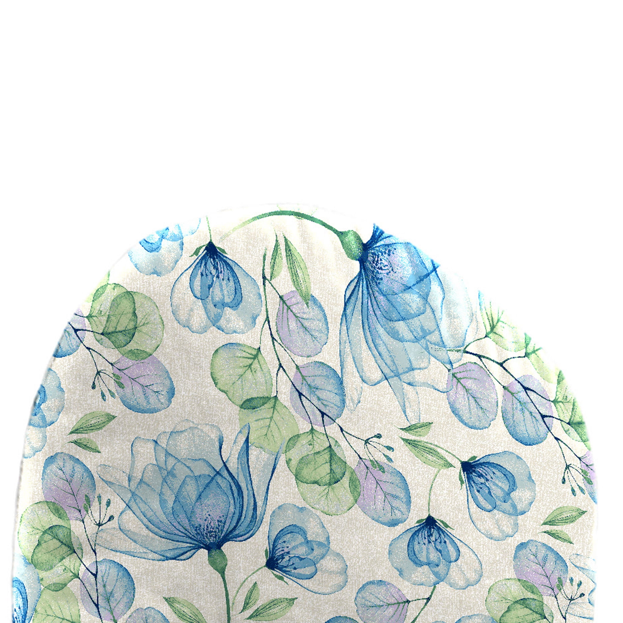 Jordan Manufacturing 49" x 20.5" Enchanted Garden Cream Floral Rectangular Outdoor Adirondack Chair Cushion with Back Strap