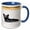 Blue/White, variant on 3drose, British Columbia, Bowron Lakes Park, Black Bear -cn02 Glu0069 - Gary Luhm, 11oz Mug