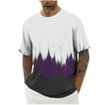 thumbnail image 1 of Styesk T-Shirts pour Homme Imprimé Col Rond Mode Décontractée Manches Courtes Blouses, 1 of 4