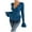 Blue(Womens Tops), variant on Womens Stretchy Ribbed Knit V-Neck Button Front Cardigans,Ruffle Hem Flare Sleeve Blouses Slim Fit,Pink,Size M