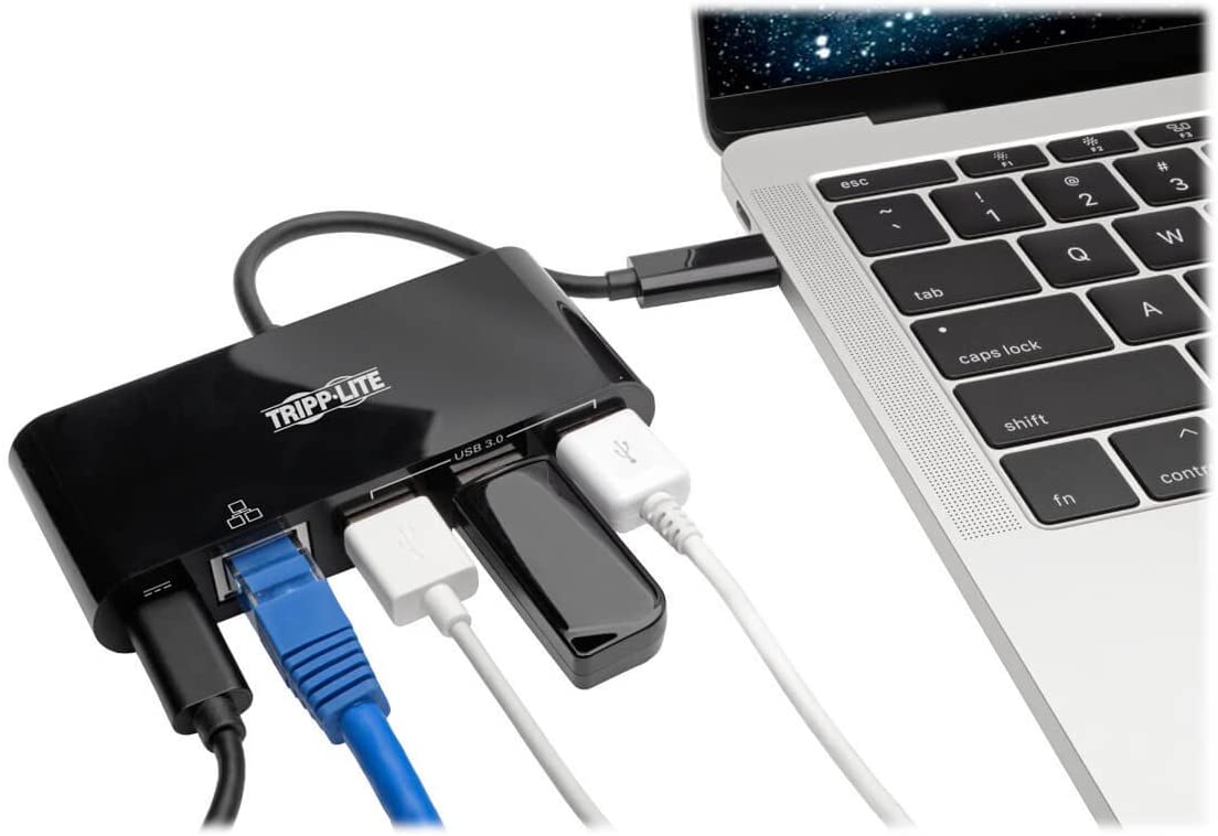 Tripp Lite USB C to Gigabit Adapter Converter Docking Station